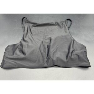Aerie High Neck Bikini Top Black Womens Size M Adjustable Straps NWT